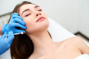 Woman getting dermal filler injections in Williamsville, NY